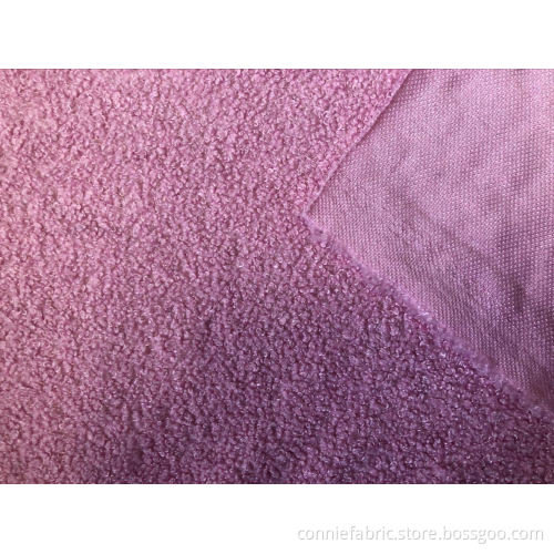 Tissu en tricot en tricot en peluche à 100% en polyester
